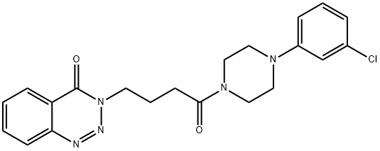 3-(4-(4-(3-chlorophenyl)piperazin-1-yl)-4-oxobutyl)benzo[d][1,2,3]triazin-4(3H)-one 结构式