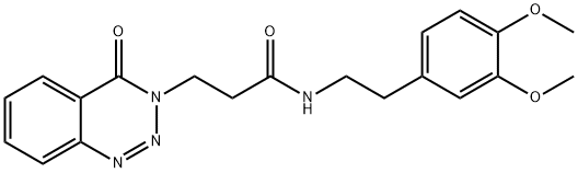 N-(3,4-dimethoxyphenethyl)-3-(4-oxobenzo[d][1,2,3]triazin-3(4H)-yl)propanamide 结构式