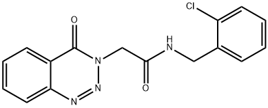 N-(2-chlorobenzyl)-2-(4-oxobenzo[d][1,2,3]triazin-3(4H)-yl)acetamide 结构式