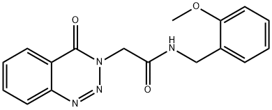 N-(2-methoxybenzyl)-2-(4-oxobenzo[d][1,2,3]triazin-3(4H)-yl)acetamide 结构式