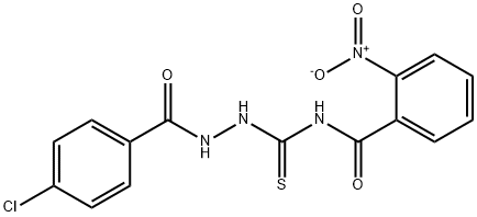 N-{[2-(4-chlorobenzoyl)hydrazino]carbonothioyl}-2-nitrobenzamide 结构式