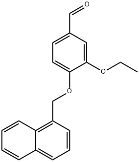 3-乙氧基-4-(1-萘甲氧基)苯甲醛 结构式