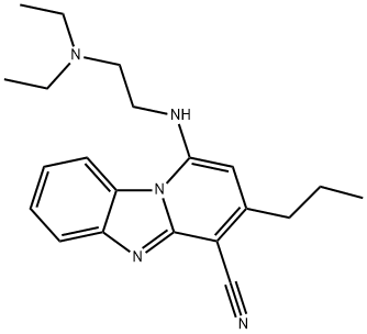 1-((2-(diethylamino)ethyl)amino)-3-propylbenzo[4,5]imidazo[1,2-a]pyridine-4-carbonitrile 结构式