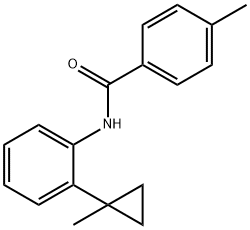 4-methyl-N-[2-(1-methylcyclopropyl)phenyl]benzamide 结构式