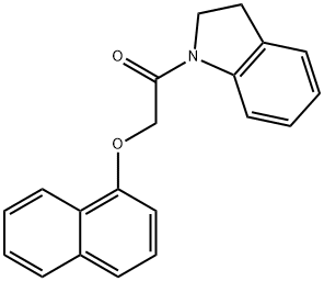 1-[(1-naphthyloxy)acetyl]indoline 结构式