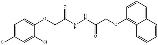 2-(2,4-dichlorophenoxy)-N'-[(1-naphthyloxy)acetyl]acetohydrazide 结构式