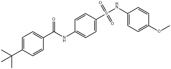 4-tert-butyl-N-(4-{[(4-methoxyphenyl)amino]sulfonyl}phenyl)benzamide 结构式