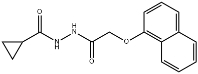 N'-(2-naphthalen-1-yloxyacetyl)cyclopropanecarbohydrazide 结构式