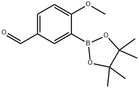 5-甲酰基-2-甲氧基苯硼酸频呢醇酯 结构式