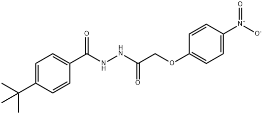 4-tert-butyl-N'-[(4-nitrophenoxy)acetyl]benzohydrazide 结构式