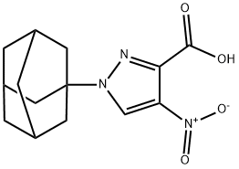 1-(1-Adamantyl)-4-nitro-1H-pyrazole-3-carboxylic acid 结构式