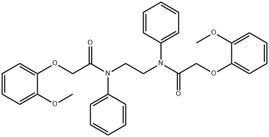 N,N'-1,2-ethanediylbis[2-(2-methoxyphenoxy)-N-phenylacetamide] 结构式