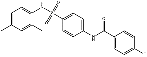 N-(4-{[(2,4-dimethylphenyl)amino]sulfonyl}phenyl)-4-fluorobenzamide 结构式