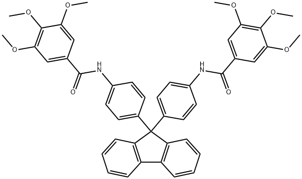 N,N'-[9H-fluorene-9,9-diylbis(4,1-phenylene)]bis(3,4,5-trimethoxybenzamide) 结构式