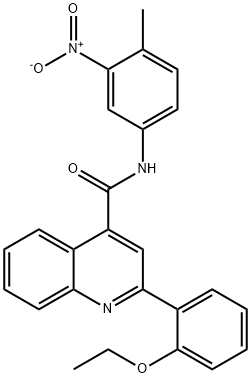 2-(2-ethoxyphenyl)-N-(4-methyl-3-nitrophenyl)quinoline-4-carboxamide 结构式