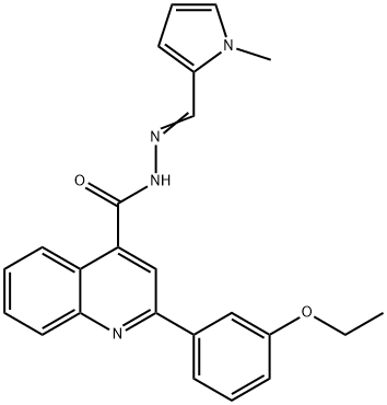 2-(3-ethoxyphenyl)-N'-[(1-methyl-1H-pyrrol-2-yl)methylene]-4-quinolinecarbohydrazide 结构式