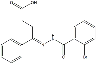 (4E)-4-[(2-bromobenzoyl)hydrazinylidene]-4-phenylbutanoic acid 结构式