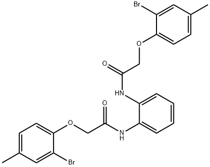 N,N'-1,2-phenylenebis[2-(2-bromo-4-methylphenoxy)acetamide] 结构式