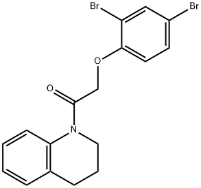 1-[(2,4-dibromophenoxy)acetyl]-1,2,3,4-tetrahydroquinoline 结构式