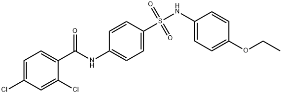 2,4-dichloro-N-(4-{[(4-ethoxyphenyl)amino]sulfonyl}phenyl)benzamide 结构式