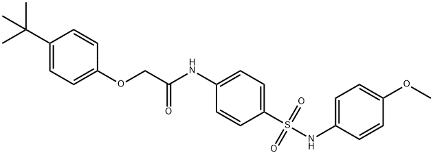 2-(4-tert-butylphenoxy)-N-(4-{[(4-methoxyphenyl)amino]sulfonyl}phenyl)acetamide 结构式