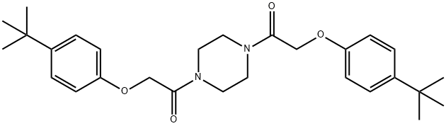 1,4-bis[(4-tert-butylphenoxy)acetyl]piperazine 结构式