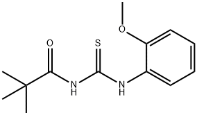 N-{[(2-methoxyphenyl)amino]carbonothioyl}-2,2-dimethylpropanamide 结构式