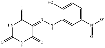 5-[(2-hydroxy-5-nitrophenyl)hydrazono]-2,4,6(1H,3H,5H)-pyrimidinetrione 结构式