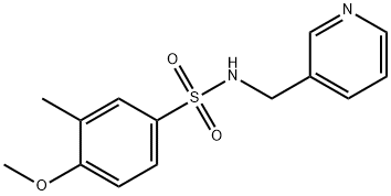 4-methoxy-3-methyl-N-(pyridin-3-ylmethyl)benzenesulfonamide 结构式