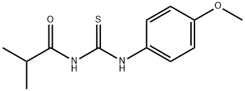 N-[(4-methoxyphenyl)carbamothioyl]-2-methylpropanamide 结构式