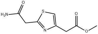 (2-Carbamoylmethyl-thiazol-4-yl)-acetic acid methyl ester 结构式