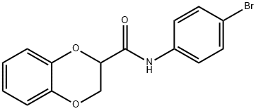 N-(4-bromophenyl)-2,3-dihydrobenzo[b][1,4]dioxine-2-carboxamide 结构式