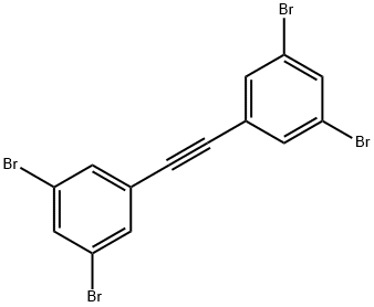 1,2-二[3,5-二(溴苯基)]乙炔 结构式