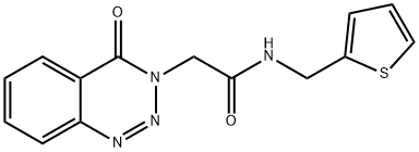 2-(4-oxobenzo[d][1,2,3]triazin-3(4H)-yl)-N-(thiophen-2-ylmethyl)acetamide 结构式