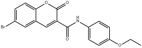 6-bromo-N-(4-ethoxyphenyl)-2-oxo-2H-chromene-3-carboxamide 结构式