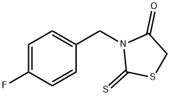 3-(4-氟苄基)-2-THIOXO-1,3-噻唑烷酮-4-一 结构式