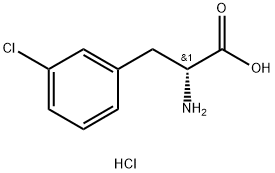 D-3-氯苯丙氨酸盐酸盐 结构式