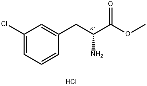 D-3-氯苯丙氨酸甲酯盐酸盐 结构式