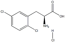 (S)-2-氨基-3-(2,5-二氯苯基)丙酸盐酸盐 结构式