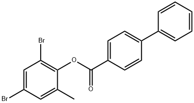 2,4-dibromo-6-methylphenyl 4-biphenylcarboxylate 结构式