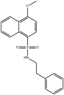 4-methoxy-N-phenethylnaphthalene-1-sulfonamide 结构式