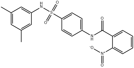 N-(4-{[(3,5-dimethylphenyl)amino]sulfonyl}phenyl)-2-nitrobenzamide 结构式