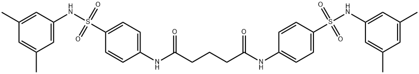 N,N'-bis(4-{[(3,5-dimethylphenyl)amino]sulfonyl}phenyl)pentanediamide 结构式