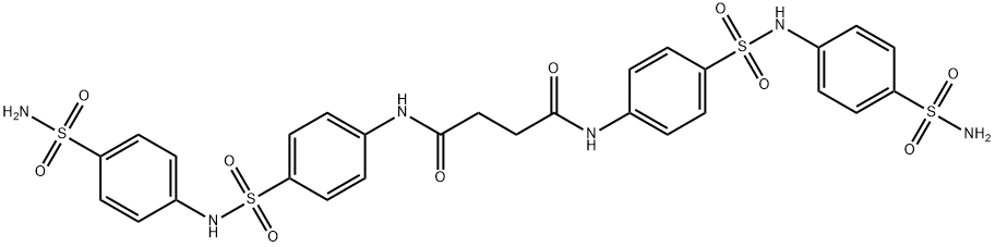 N,N'-bis[4-({[4-(aminosulfonyl)phenyl]amino}sulfonyl)phenyl]succinamide 结构式