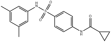 N-(4-{[(3,5-dimethylphenyl)amino]sulfonyl}phenyl)cyclopropanecarboxamide 结构式