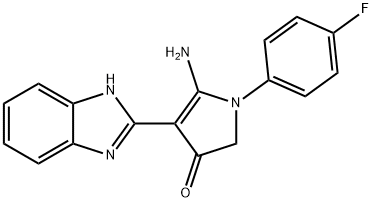 3-(1H-苯并[D]咪唑-2-基)-1-(4-氟苯基)-2,5-二氢-1H-吡咯烷-2-胺 结构式