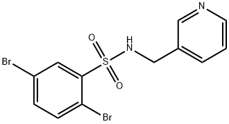 2,5-dibromo-N-(pyridin-3-ylmethyl)benzenesulfonamide 结构式