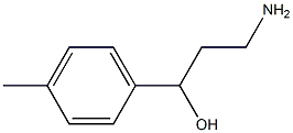 3-amino-1-(4-methylphenyl)propan-1-ol 结构式