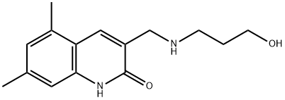 3-[(3-hydroxypropylamino)methyl]-5,7-dimethyl-1H-quinolin-2-one 结构式