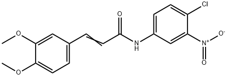 N-(4-chloro-3-nitrophenyl)-3-(3,4-dimethoxyphenyl)acrylamide 结构式